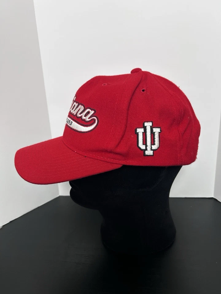 De colección Indiana Hoosiers Starter Hat Gorra Snapback Rojo Script Lana Años 90 NCAA Foto 3 de 4