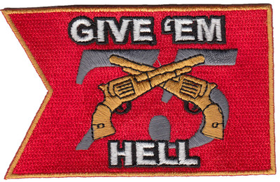 USS HARRY S. TRUMAN GIVE 'EM HELL SHOOTER FLAG PATCH 
