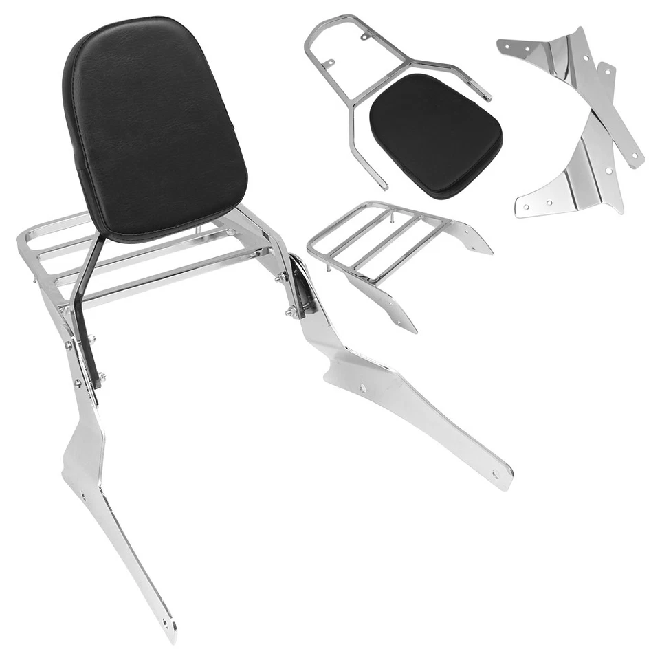 Rear Sissy Bar Backrest Luggage Rack For Suzuki Volusia VL800 Boulevard M50 C50 Foto 3 de 4