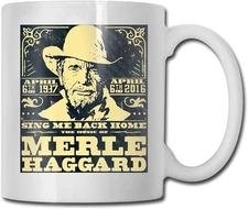 Merle Haggard Mug – 11oz Ceramic Coffee Cup – Country Music Gift for Fans