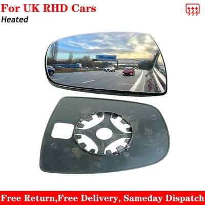 For Nissan X-Trail 2014-2021 Heated Wing Mirror Glass Left Passenger Side