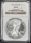 2016 American Silver Eagle NGC MS69 ASE US Graded Coin Slab 1 Oz .999 S$1
