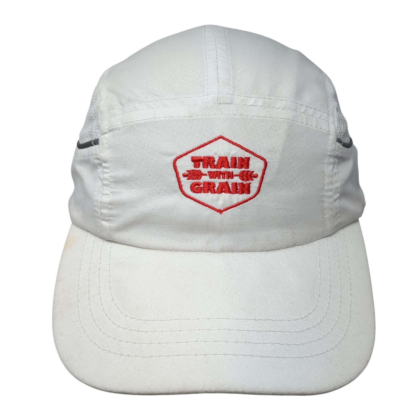 Train With Grain Strapback 5 Panel Hat White One … - image 1