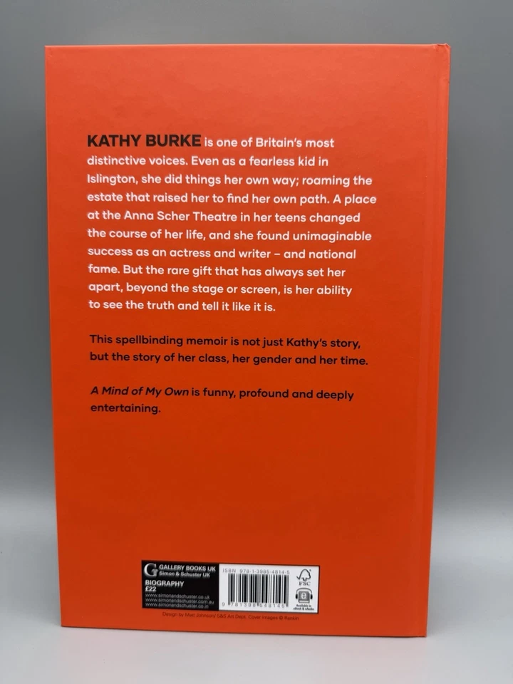 SIGNED - A Mind of My Own By Kathy Burke New 1st Edition Hardback - Image 4 of 4