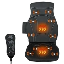 Vibration Massage Car Seat Cushion Back Massager w/ 10 Vibrating Motors