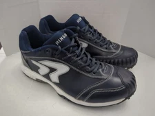 Ringor Diamond Dynasty 2 Softball Turf Cleats Women's Size 12 Blue White Lace Up