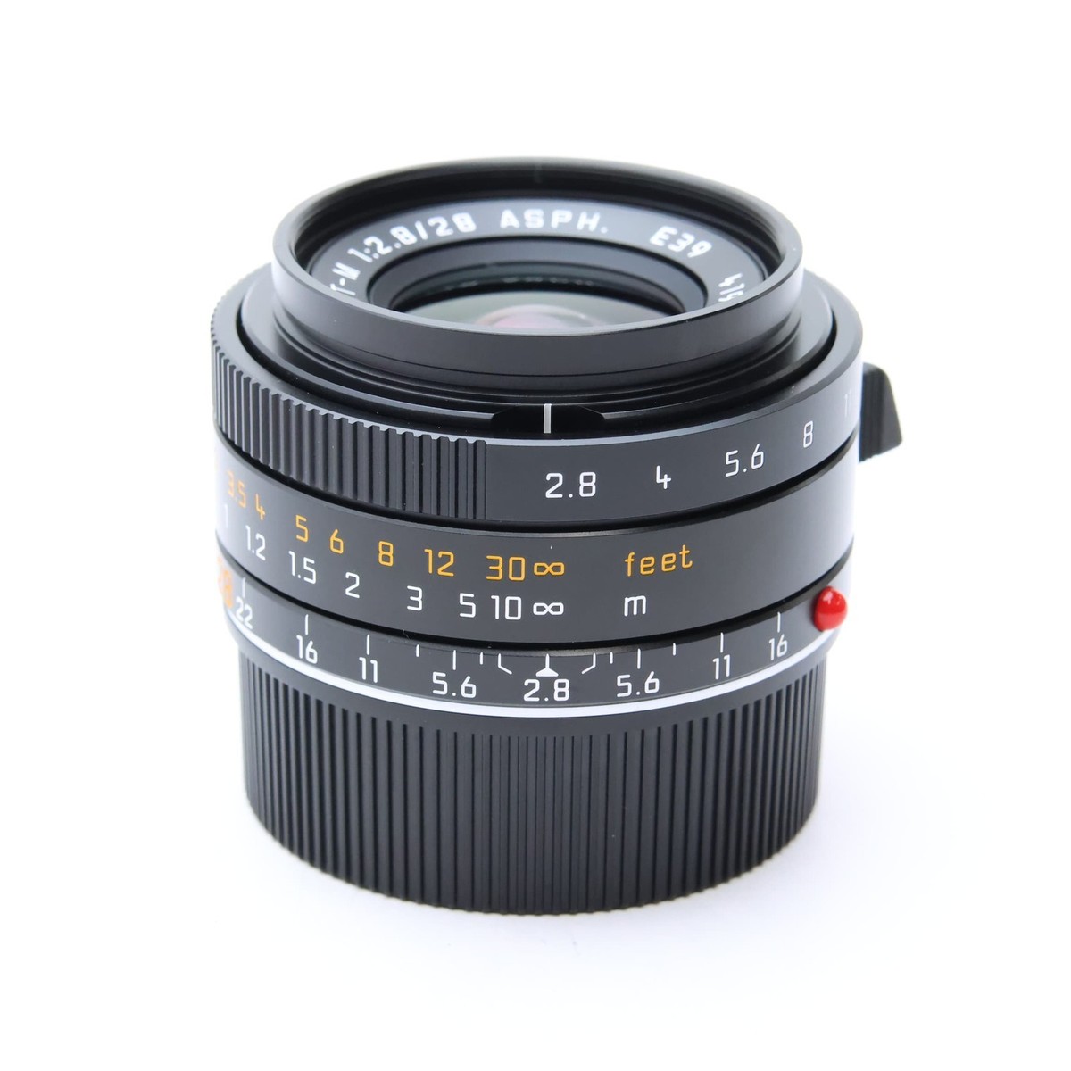 【良品】Leica ELMARIT-M28mmASPH. 6bit エルマリート Leica Elmarit M 28mm F/2.8 ASPH 6bit #11606 Black #98