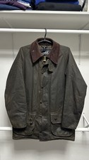 Barbour Classic Beaufort Waxed Plaid Lined Olive Jacket Men's C38