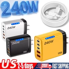 240W 5-Port Fast Charging Type C Wall Charger For Samsung iPhone Android Phone