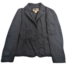 Ralph Lauren Polo Jeans Co Navy Blue Cotton Blazer Jacket Womens Large