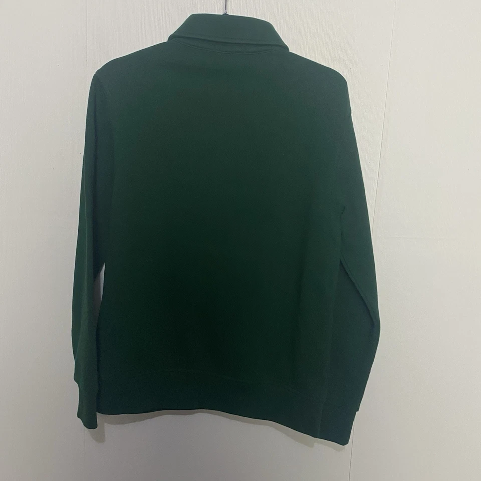 Polo Ralph Lauren Kids Green Quarter Zip Long Sleeve Pullover Top Size L (14-16) - Image 4 of 4