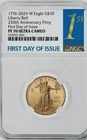 2026-W Proof $10 American Gold Eagle 1/4 oz NGC PF70UC FDI First Label