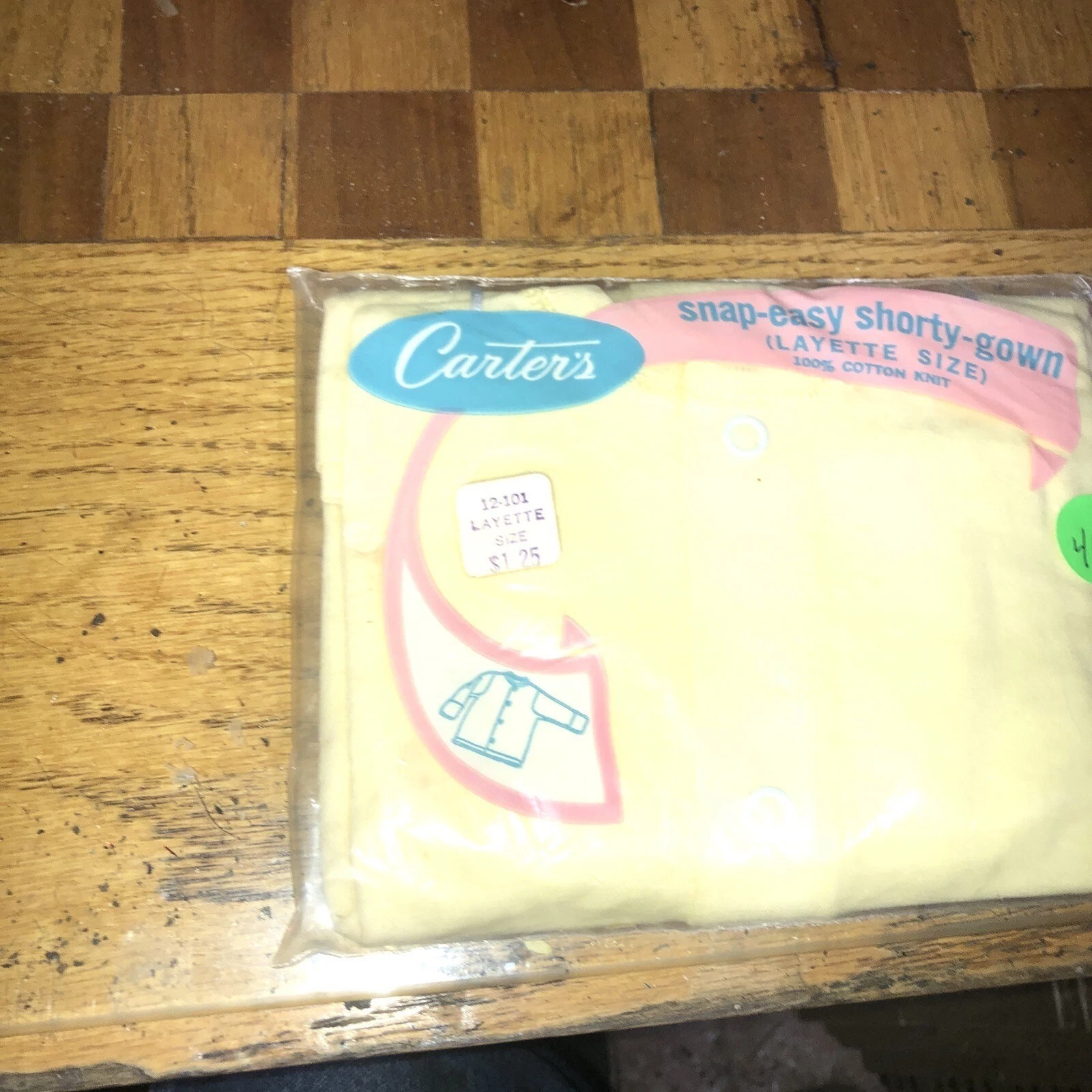 Vintage Carter’s Snap Easy Shorty Gown New In Package