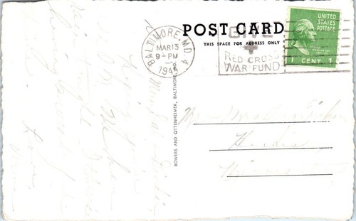 GOUCHER COLLEGE Baltimore, Maryland MD c1944 - Postal - Imagen 2 de 2