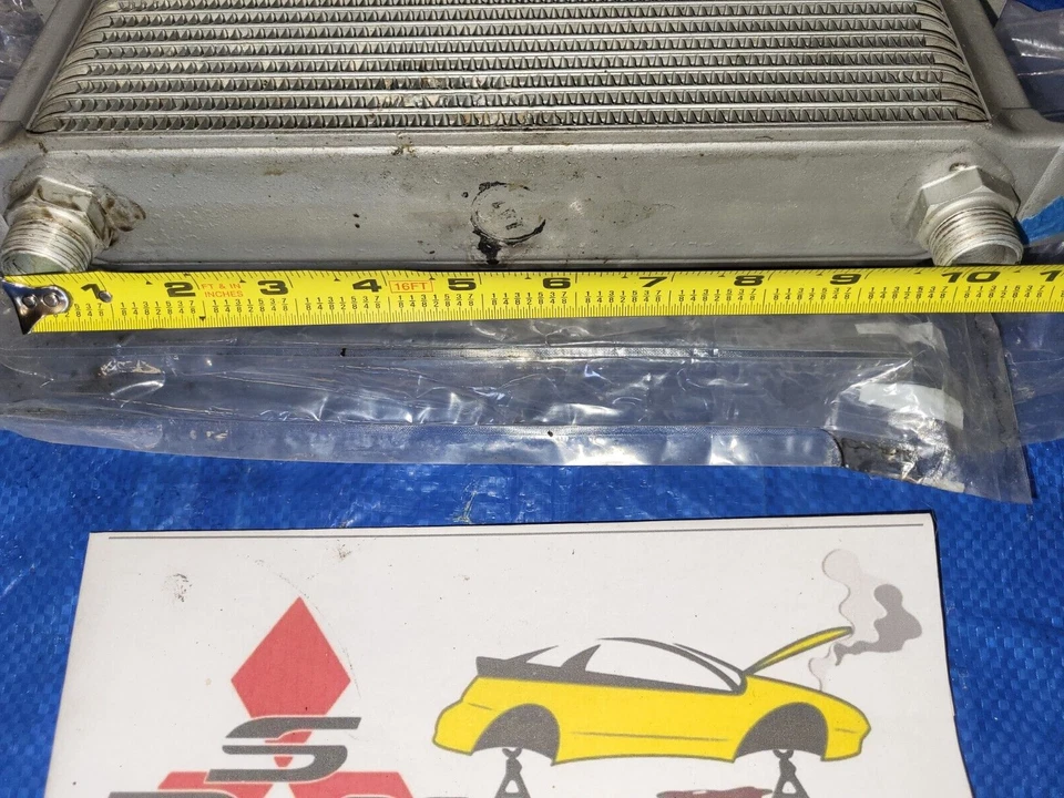 Universal Aluminum Engine Oil Cooler Silver stock#H - Image 2 of 4