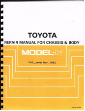 TOYOTA SPACE CRUISER MODEL F ORIGINAL 1982 FACTORY CHASSIS & BODY REPAIR MANUAL