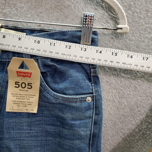 Levi's 505 Boy Jeans 25x26 Blue Denim Straight Low Rise Medium Wash NWT - Picture 2 of 8
