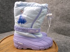 Sorel x Disney Frozen Flurry Elsa Girls Insulated Purple Snow Boots Size 4