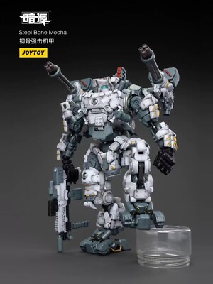 JOYTOY JT0425 Steel Bone Armour White Mech Model Pilot 1/25 Figure