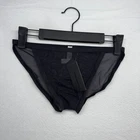 Todd Sanfield Brief Mens Medium Black Pitch Defiant Endurance Mesh Underwear NEW