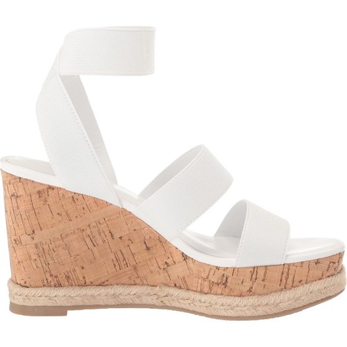 Madden Girl Women Ankle Strap Cork Wedge Sandals Maranda Size US 10M White - Picture 2 of 6