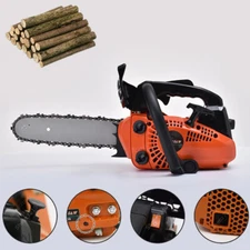 25.4cc Gas Top 2-Stroke Engine Handle Chainsaw 12''Bar Chain Cut Tree Wood Cutte