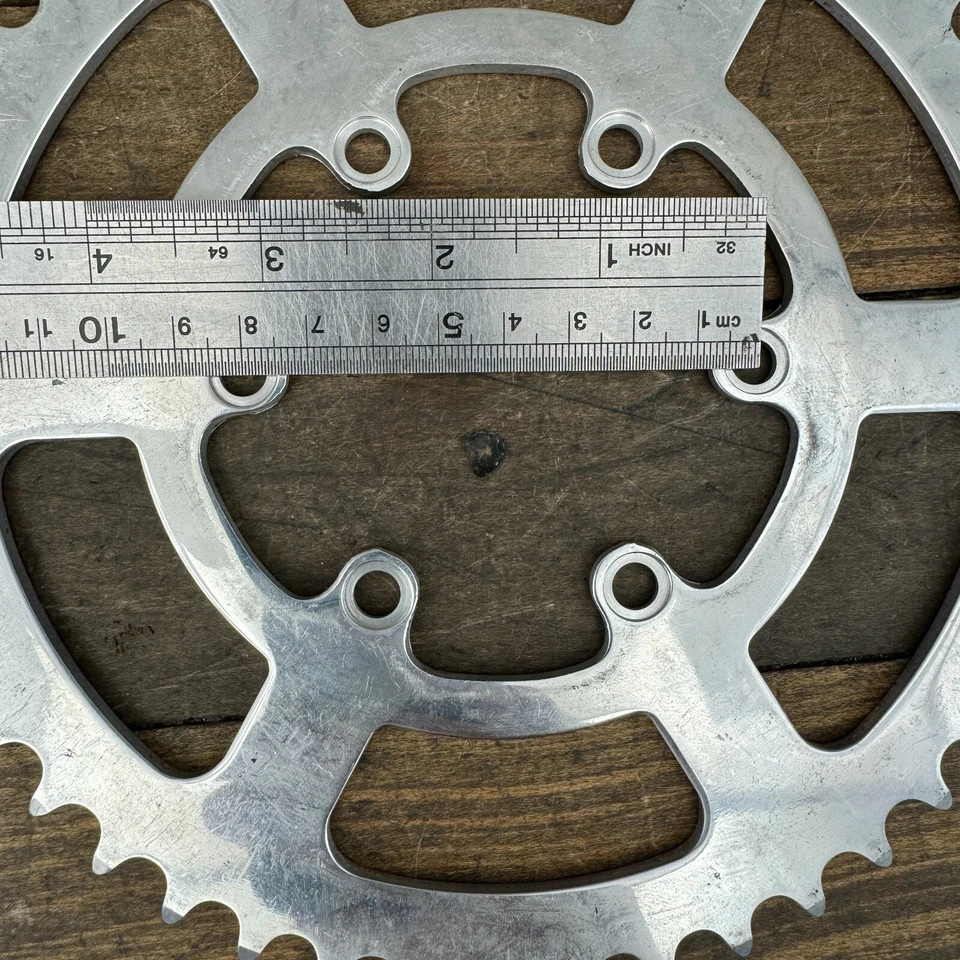 Винтажная передняя звездочка TA 47t 47 зубьев Франция 6 болтов рычаг MTB Tour Eroica 80-е - Изображение 4 из 4