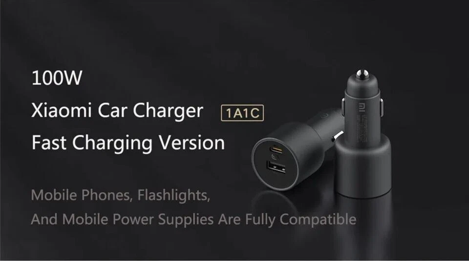 Xiaomi Car Cigarette 100W 1A1C Charger 5V Dual USB Fast Charging Mobiles, Laptop - Image 2 of 4