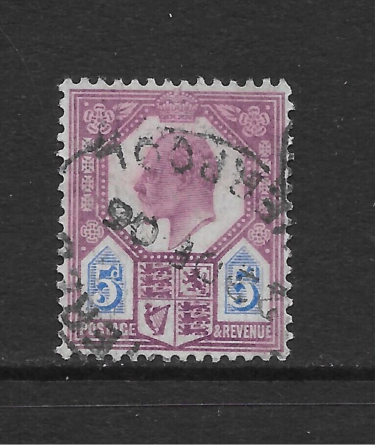 希少NuggetsⅡOriginalArtyfactsfromtheBritis GREAT BRITAIN SCOTT 134 USED FINE - 1902 5p DL PURP & ULTRA ISSUE