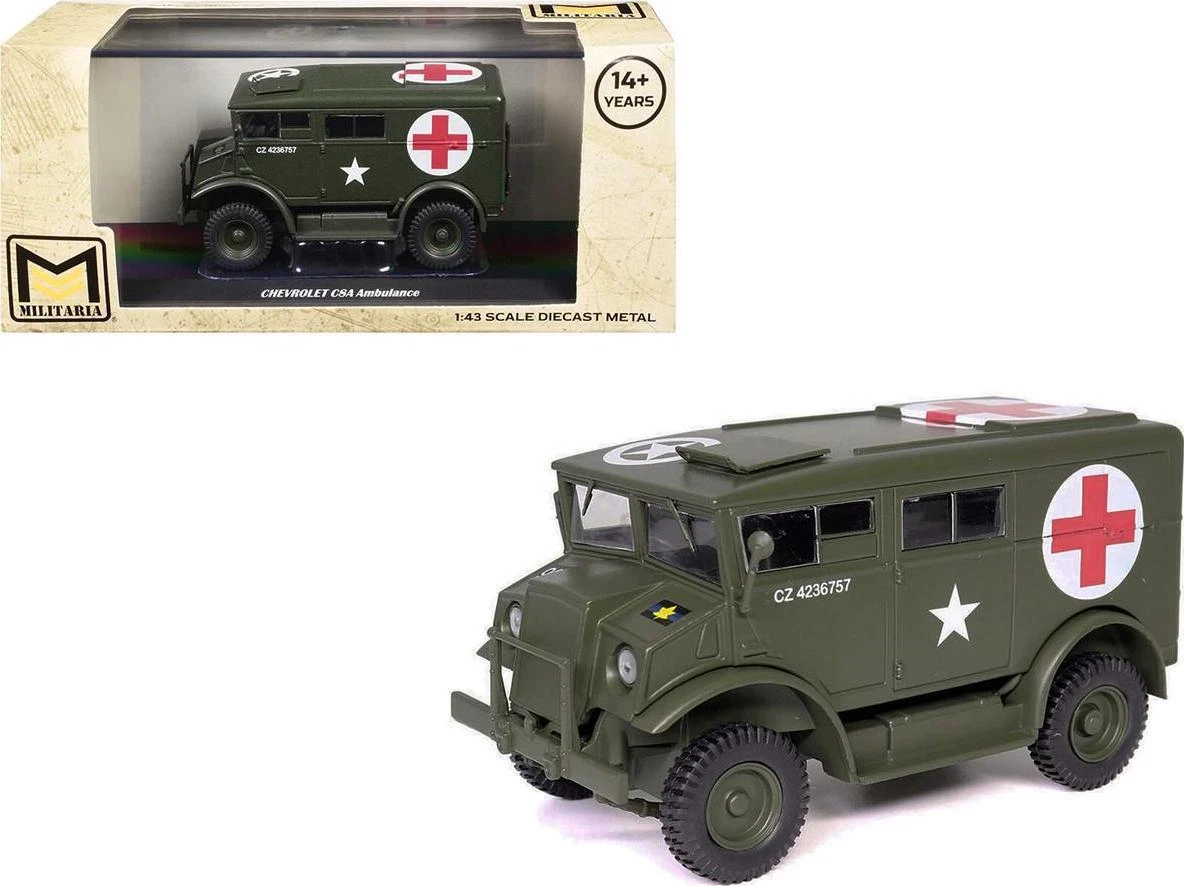 Diecast 1/43 Scale Soviet AS-3 Ambulance Truck Simulation Alloy Car