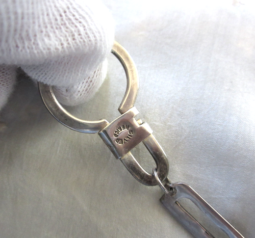 1930-1940'S MEXICAN 925 SILVER INITIALS KEYCHAIN, "D A W", COULD BE RECONFIGURED - Picture 4 of 5