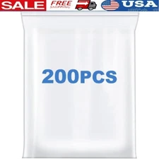 200 PCS 1x1 4 Mil Clear Zip Seal Bags Heavy-Duty Waterproof Storage Pouch New