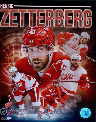 Henrik Zetterberg Detroit Red Wings NHL Licensed Unsigned Matte