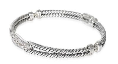 David Yurman Labyrinth Einzelschleife Diamant Knoten Armband, 925 Pav'e Durchmesser Gr. 6,5