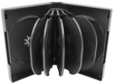 Standard Black DVD 12-Disc 39mm Replacement Premium Movie Storage Shell Case