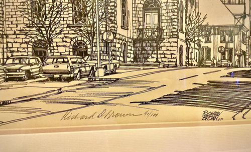 Richard D Brown OLD GALT BUILDINGS Cambridge Ontario Canada 1975 Framed LE Print - Picture 7 of 10
