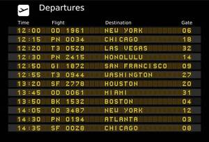 departure board software