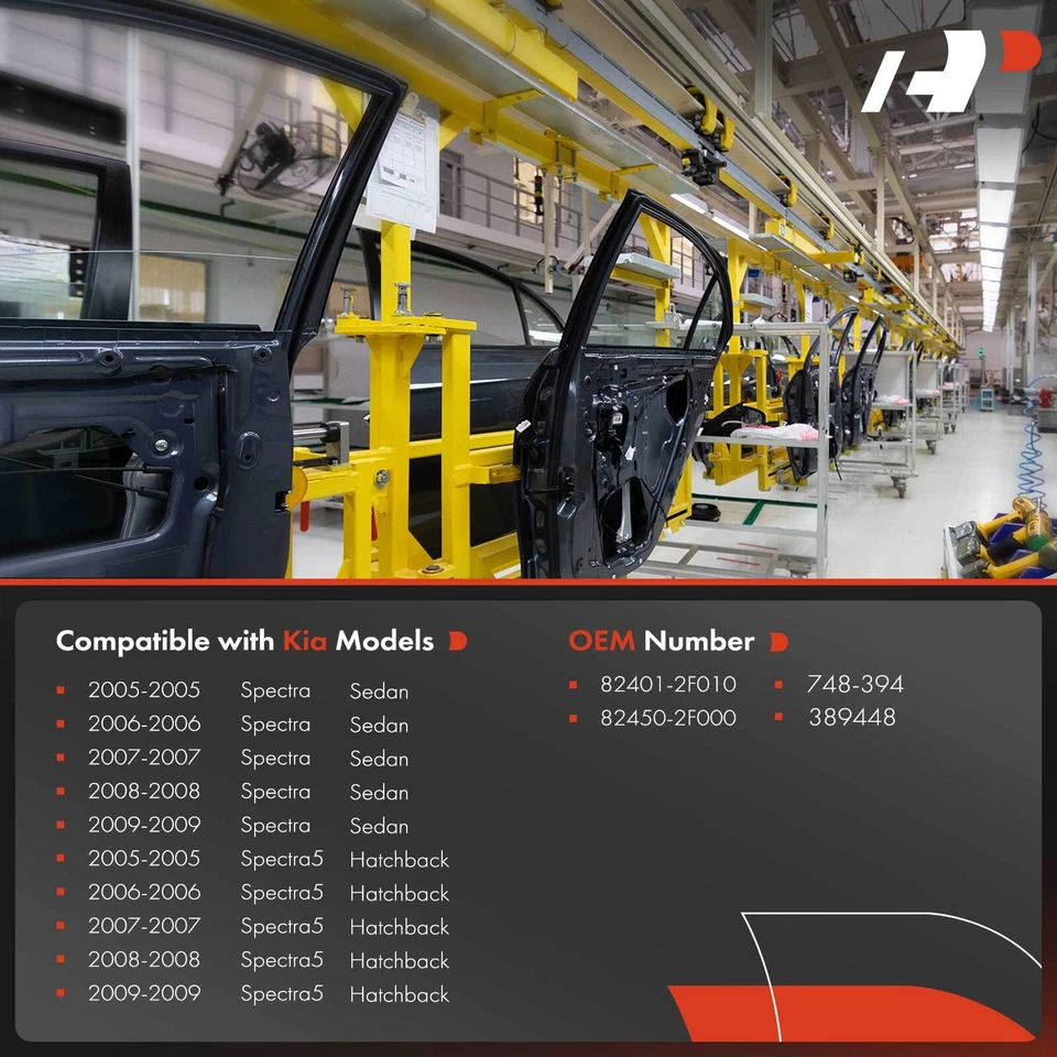 A-Premium Front Left Side Window Regulator with Motor for Kia Spectra5 2005-2009 - Image 3 of 4