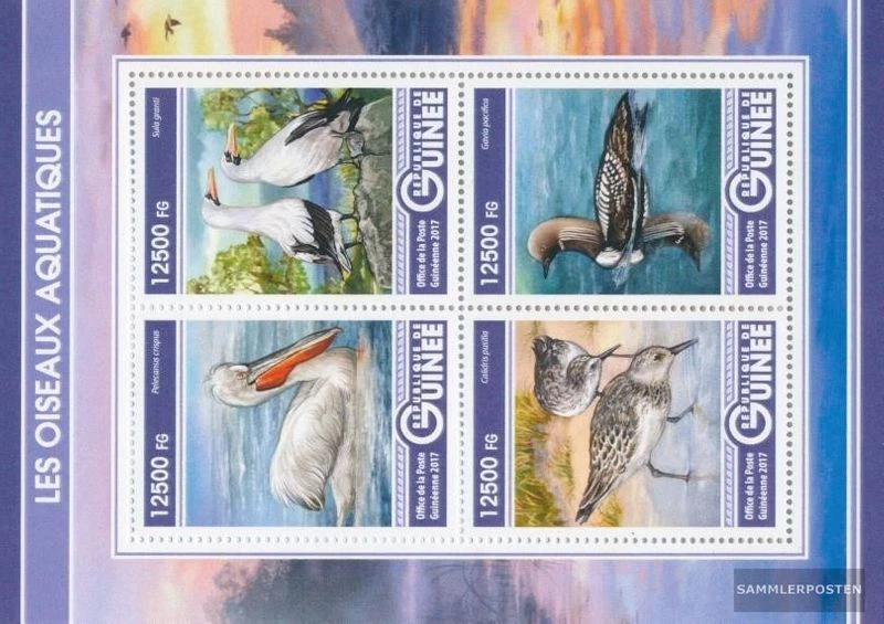 Guinea 12296-12299 Kleinbogen (kompl. Ausgabe) postfrisch 2017 Wasservögel - Bild 1 von 1