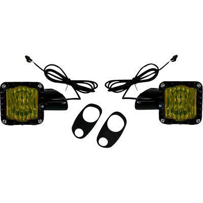 Custom Dynamics LED Turn Signals - Black - Yellow Lens - Road Glide SD-RG-FT-YB
