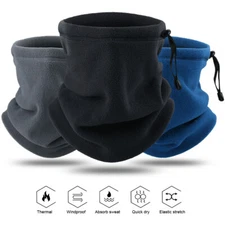 Winter Fleece Neck Warmer Gaiter Windproof Skiing Face Mask Scarf for Men Women