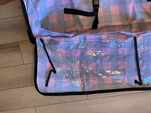 2 Lightweight Travel Bags – Black & Red Plaid, 40"x14"x5.5", 5 Compartments Each - Picture 7 of 9