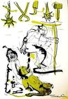 TUMARKIN Hand SIGNED LITHOGRAPH Sadism TORTURE Homosexual EROTICA Israel SM Art