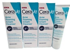 CERAVE ACNE FOAMING CREAM CLEANSER 5 OZ BOXED EXP: 2027 LOT OF 3