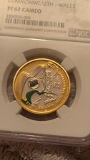 2002 Royal Mint Silver Proof Piedfort £2 Two Pound Coin Wales Commonwealth Games