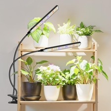 LED Grow Lights for Indoor Plants, 2 Head 114 LED Full Spectrum Clip on Plant Li