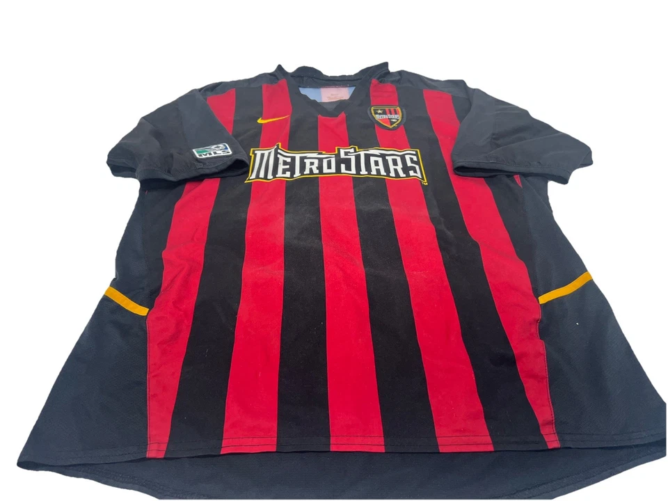 Vintage Nike Metrostars MLS Jersey Home 2003/2004 Sz Medium - Image 2 of 4