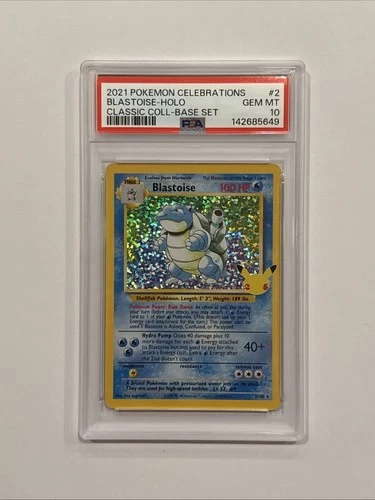 2021 POKEMON CELEBRATIONS CLASSIC COLL #2 BLASTOISE-HOLO PSA 10
