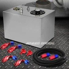 12 GALLON TOP-FEED ALUMINUM FUEL CELL GAS TANK+CAP+LEVEL SENDER+NYLON LINE KIT