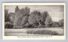 Floral Park NY-New York, John Lewis Childs Lawn, Antique Vintage Postcard